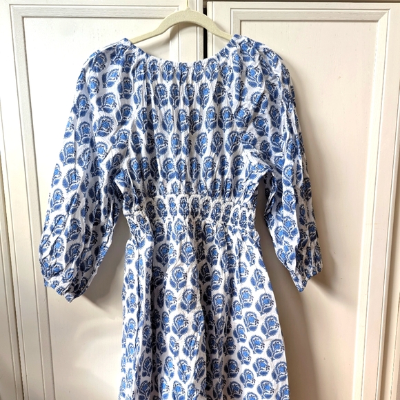 J Crew Bouquet Floral Indian Block Dress - Picture 2 of 5